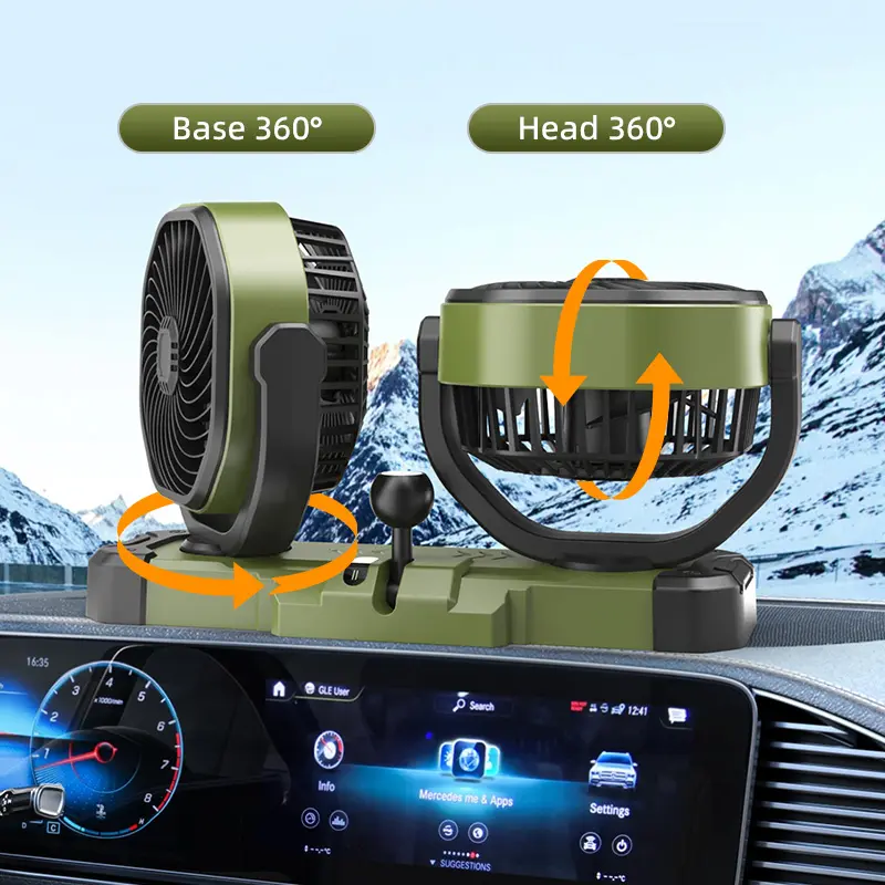 Custom F6603 Upgraded Dashboard Dual Heads Car Fan for Truck OEM ODM Suppliers, Factories