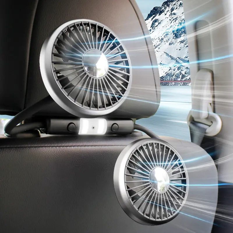 Wholesale F310 Dual Heads Car Seat Hose USB Cooling Fan Suppliers, Factory