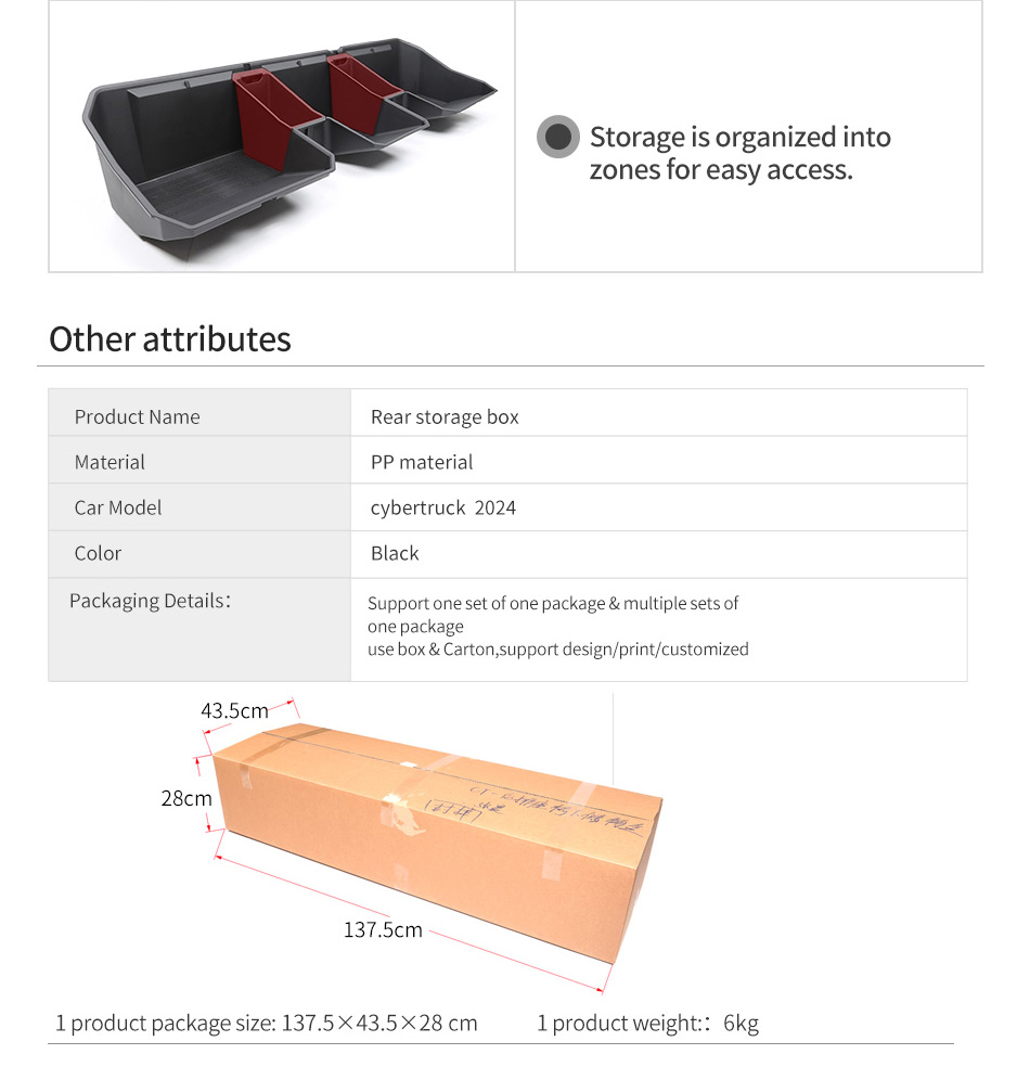 Tesla Cybertruck Rear Storage Box View 2