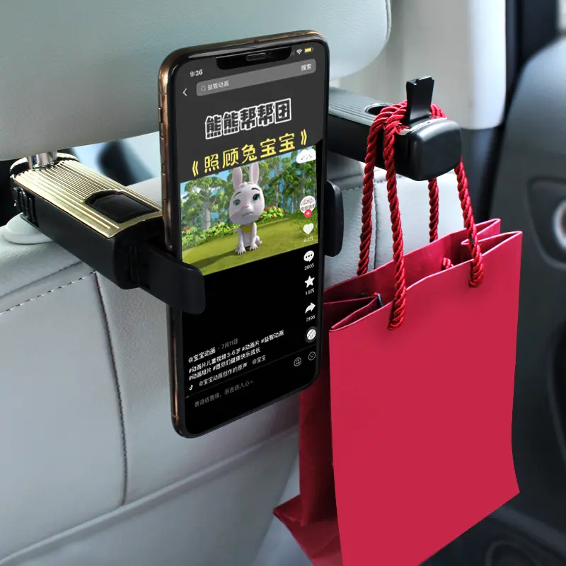 Custom Car Seat Headrest Hook Rear Seat Phone Holder G202 Manufacturer, Factories