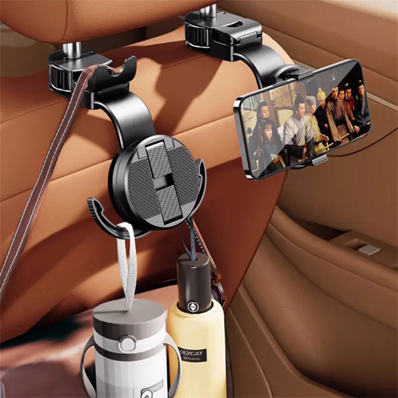 Wholesale Z291 4 Back Seat Phone Holder Mount with Hanging Hooks Factory, Factories