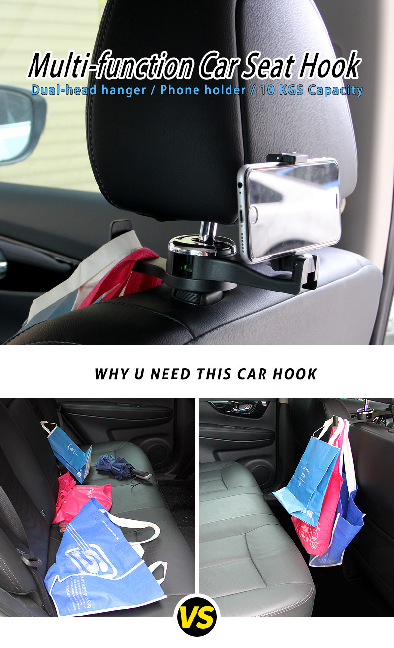 Dual Head Car Seat Hook 1