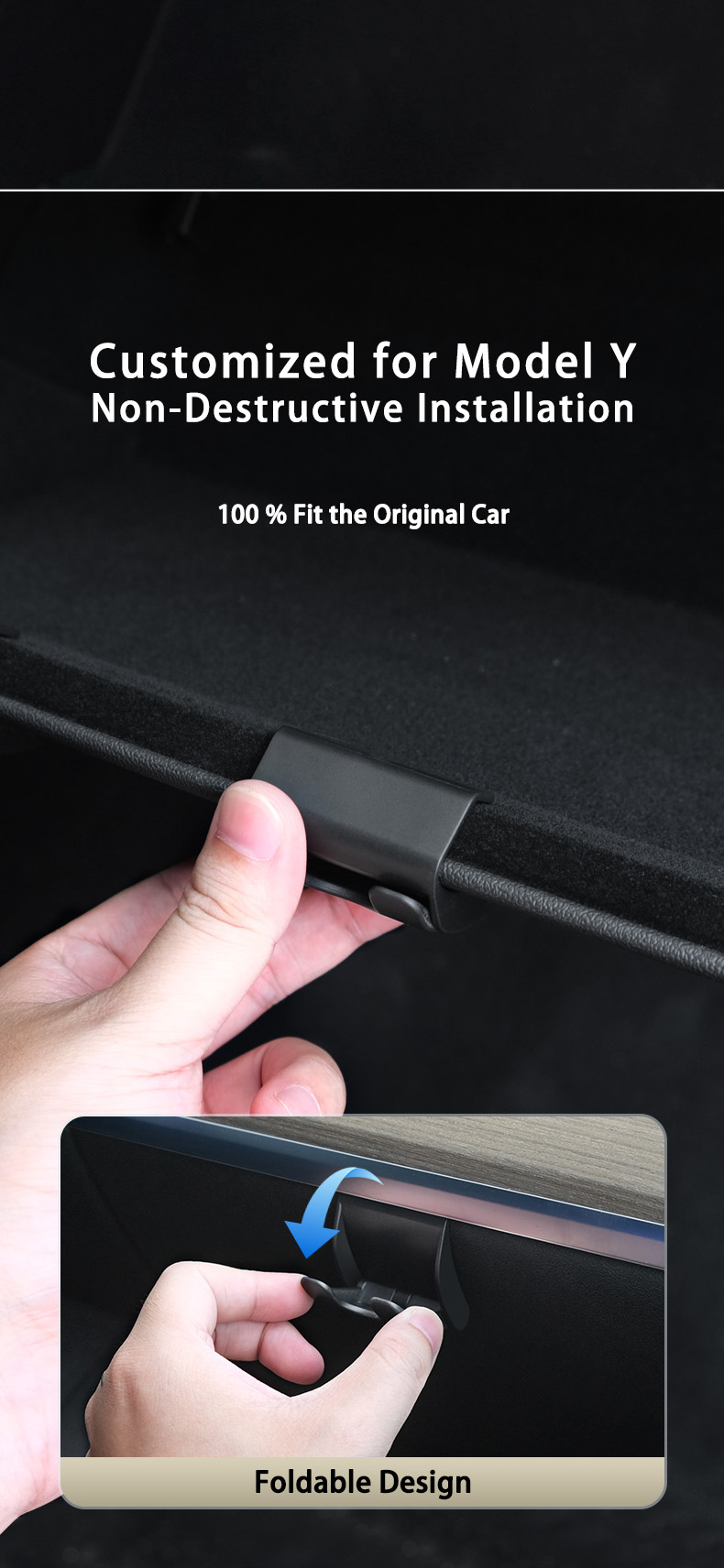 Tesla Model Y Glove Box Hook Detail 5