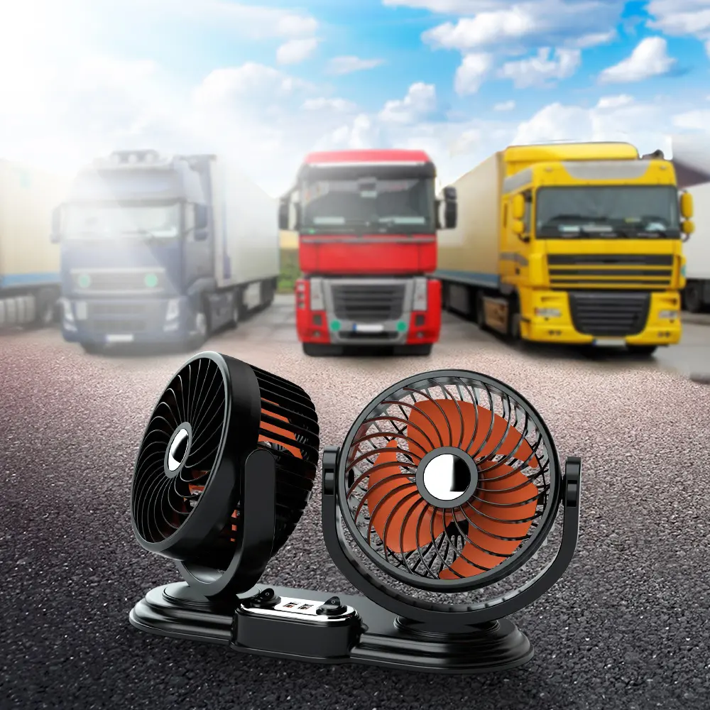 Custom Dual-heads Car Storm Fan 5V/ 12V/ 24V F621U Supplier, Factory