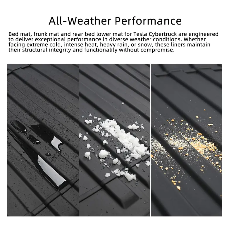 Wholesale TSL80465 TPE Frunk & Trunk Mats 3 PCS for Tesla Cybertruck Supplier, Factories
