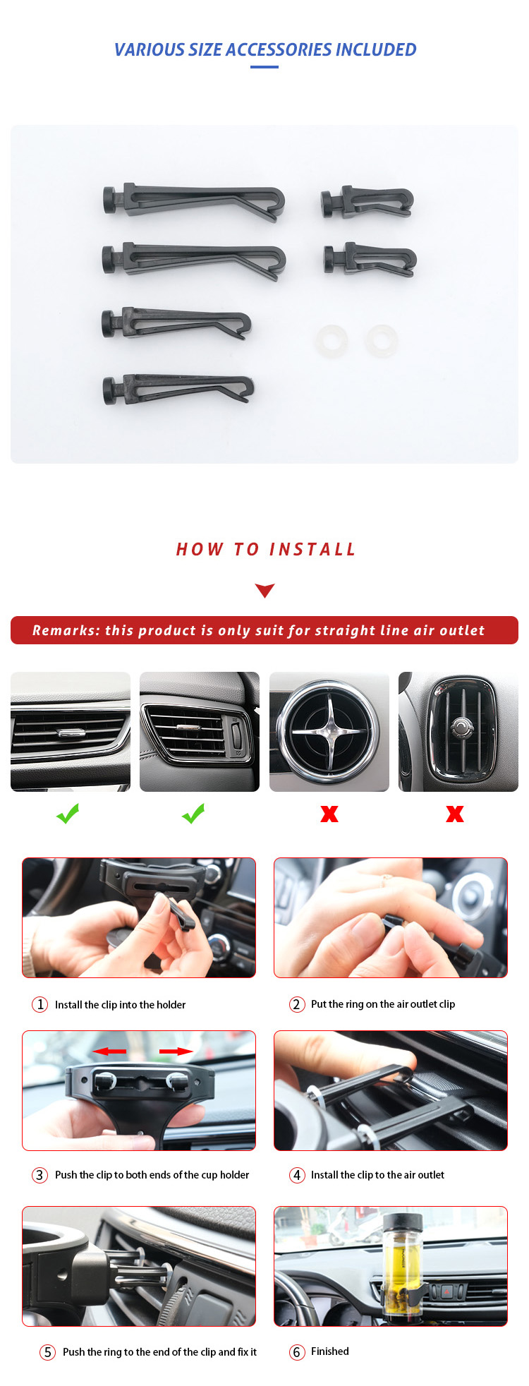 Car Air Vent Cup Holder Detail 4