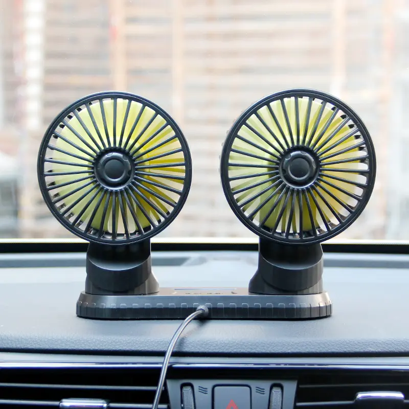 Wholesale F404 Double Heads Car Fan Universal USB Powered Manufacturer, Supplier
