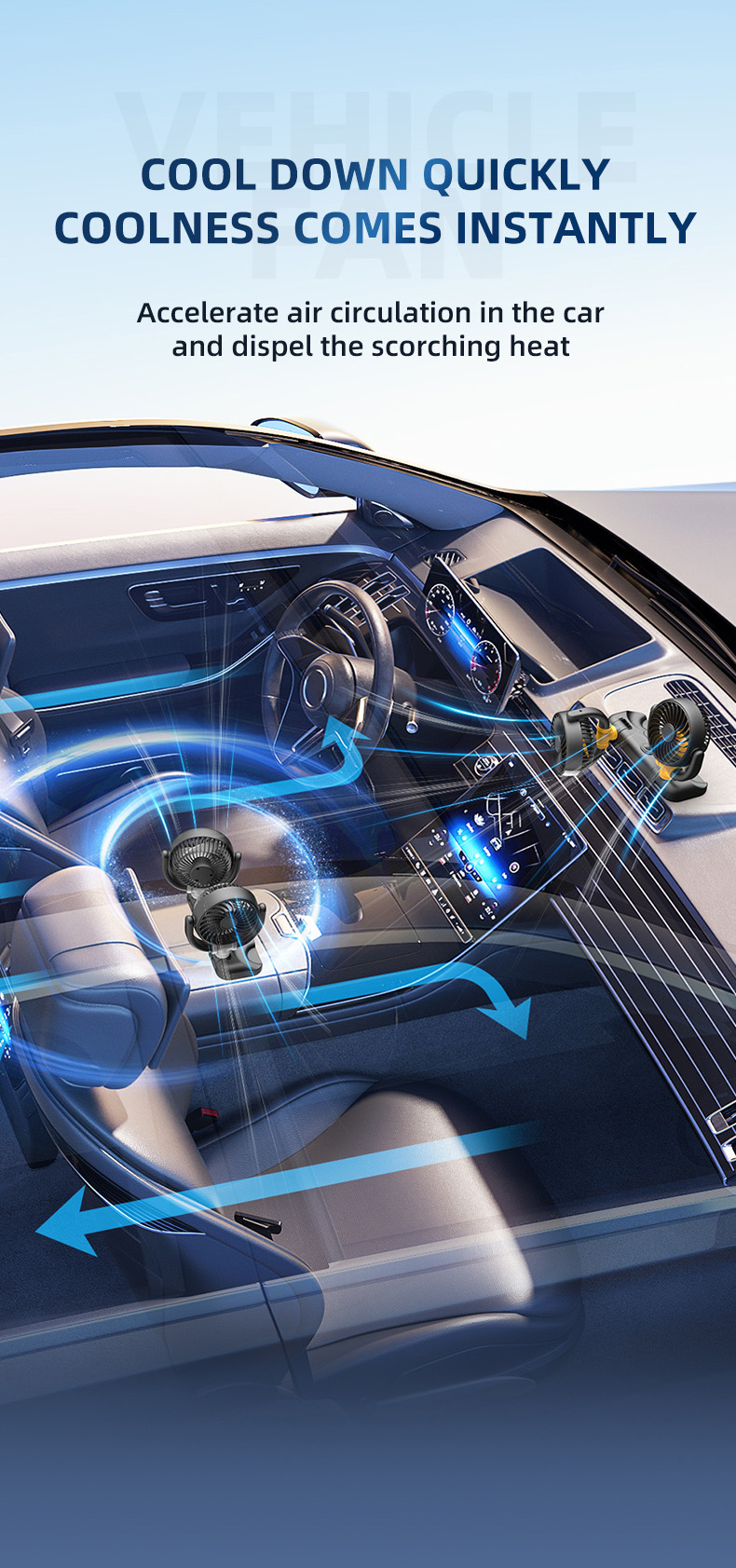 Foldable Car Fan Details