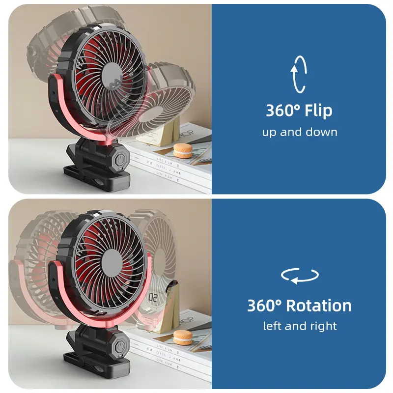 Custom F7102 Clip On Mini Cordless Electric Fans for Travel Camping Manufacturers, Factory
