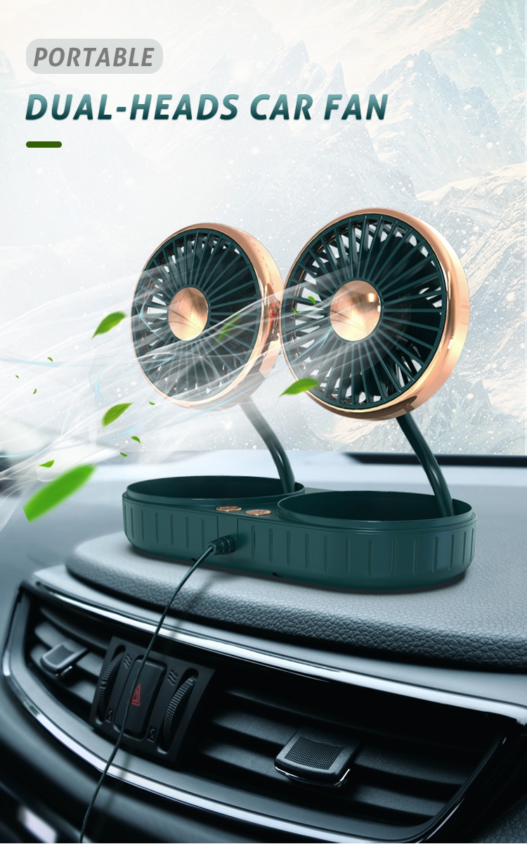 Portable Dual-Head Car Fan Display 1