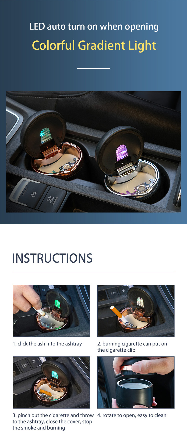 Mini Car Ashtray Detail 4