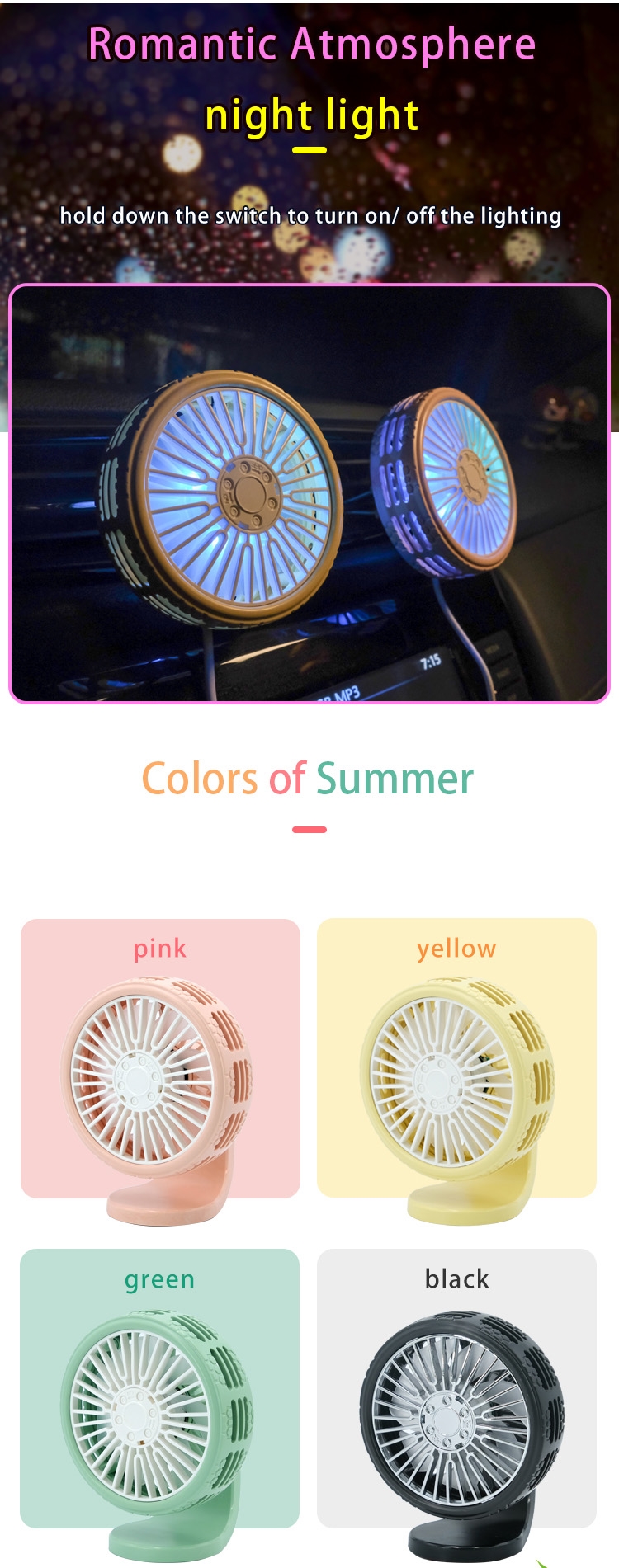 Mini Car Fan 3