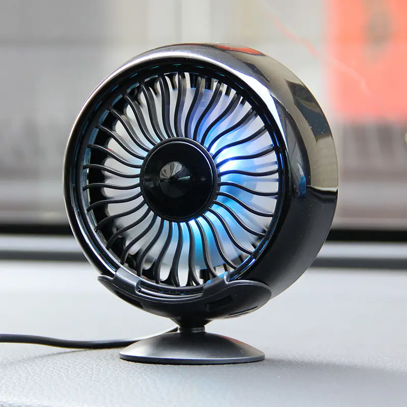Custom F102 Mini USB Fan for Car Air Vent with LED Factory, Factories