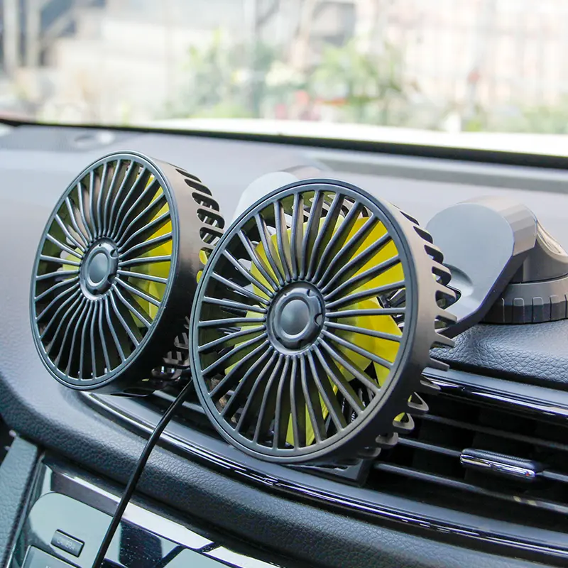 Wholesale F404 Double Heads Car Fan Universal USB Powered Manufacturer, Supplier