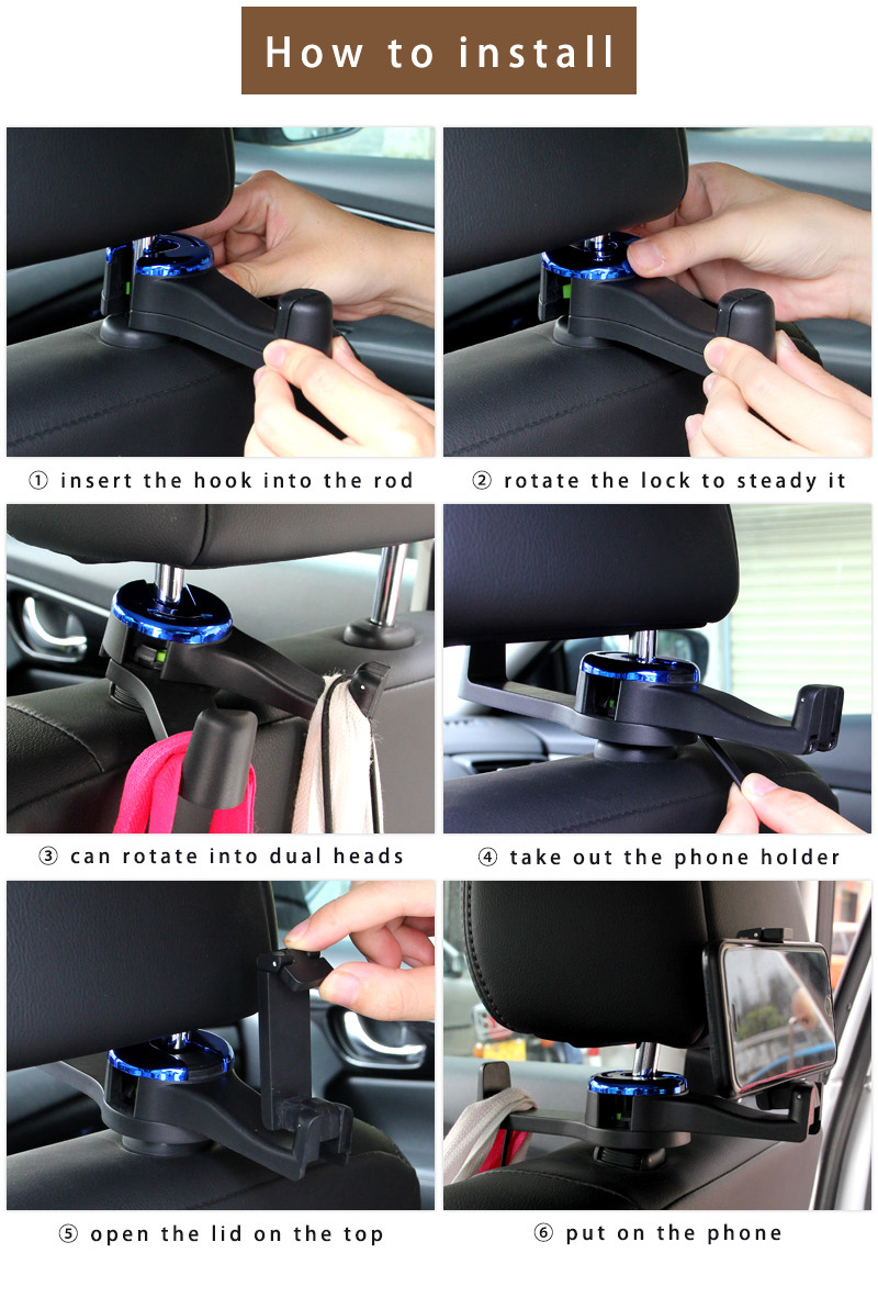 Dual Head Car Seat Hook 5