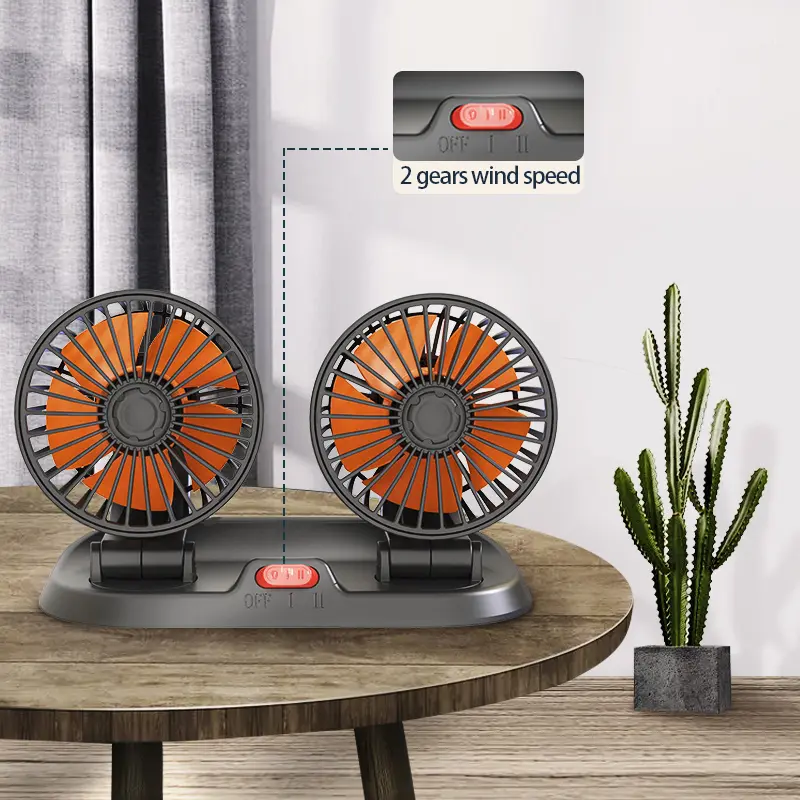 Custom F410 Dashboard Double Heads Car Fan Amazon Best Seller Manufacturer, Factory