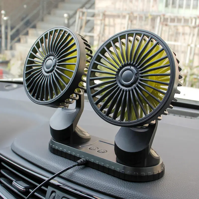 Wholesale F404 Double Heads Car Fan Universal USB Powered Manufacturer, Supplier