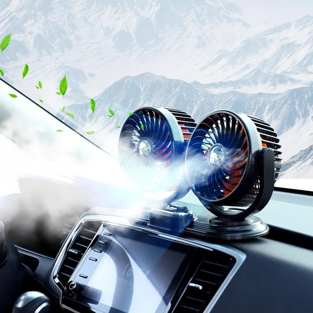 Custom Dual-heads Car Storm Fan 5V/ 12V/ 24V F621U Supplier, Factory