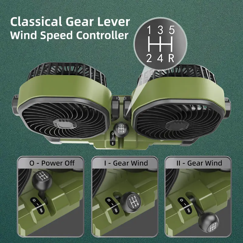 Custom F6603 Upgraded Dashboard Dual Heads Car Fan for Truck OEM ODM Suppliers, Factories