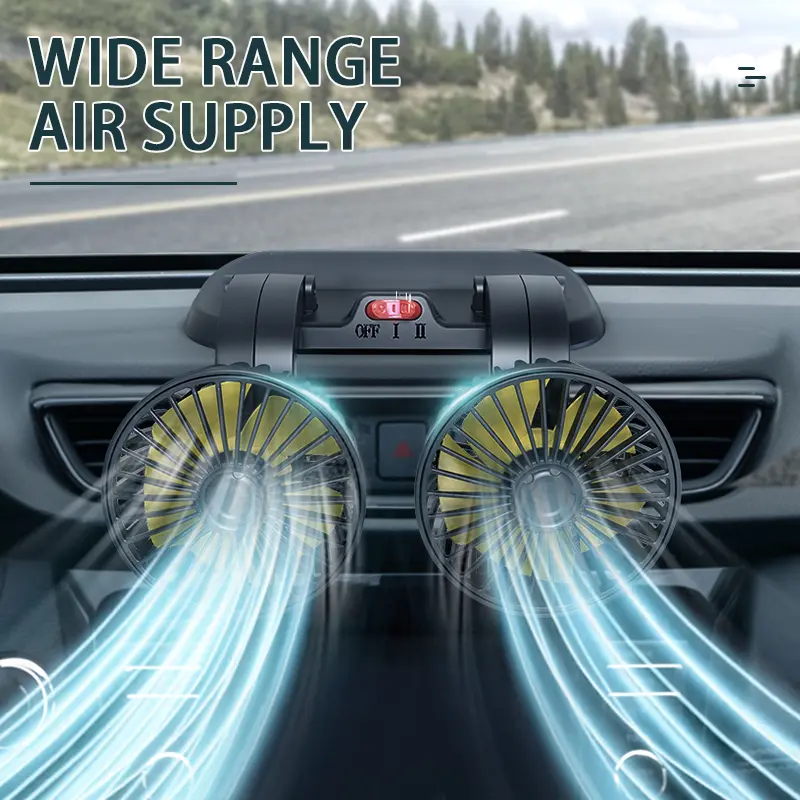 Custom F410 Dashboard Double Heads Car Fan Amazon Best Seller Manufacturer, Factory