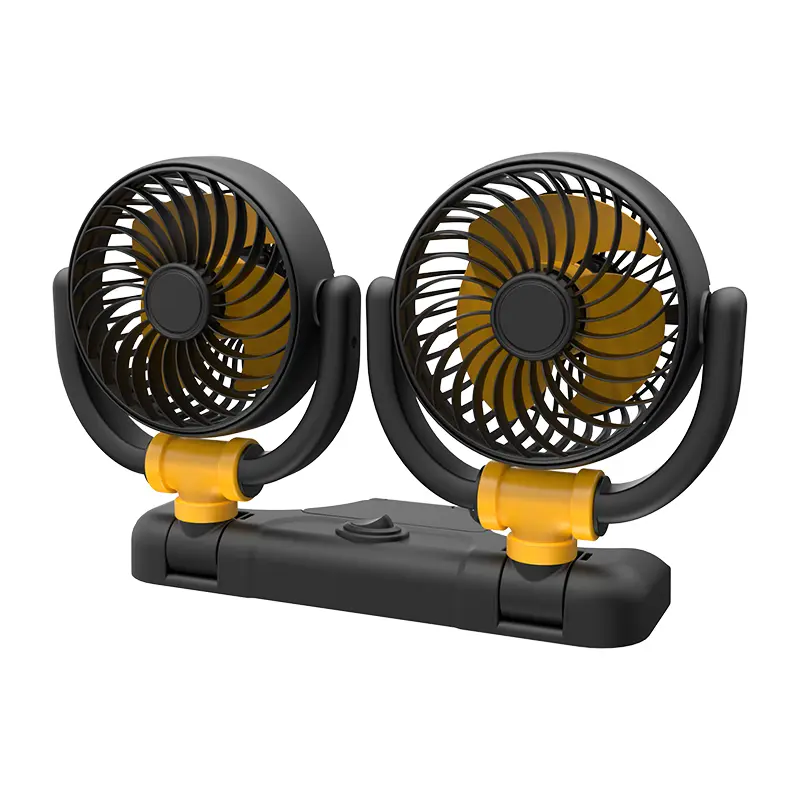 Wholesale F4502 Double Heads Car Fan 5V 12V 24V 4.5 Inches Manufacturers, Suppliers
