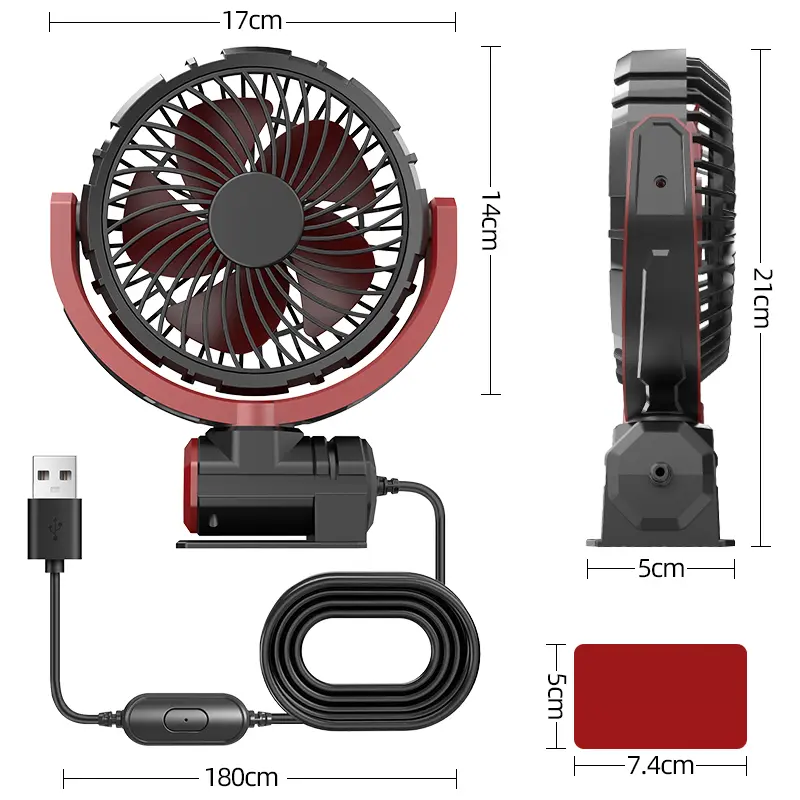 Custom F7101 Cooling Mini Portable Car Fan USB Automotive Accessories Manufacturers, Factories