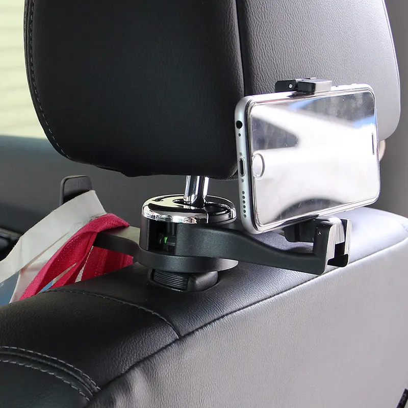Custom Double Head Car Seat Hooks with Phone Holder G08 Factory, Factories