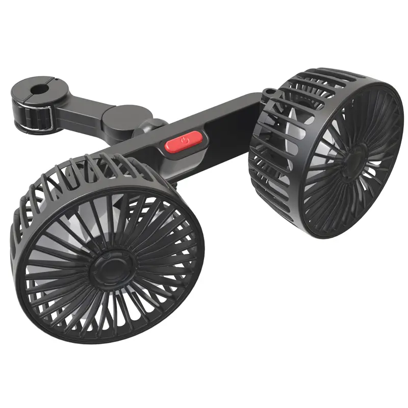 Custom F4207 Dual Heads Car Seat Fan Strong Wind Power Factory, Factories