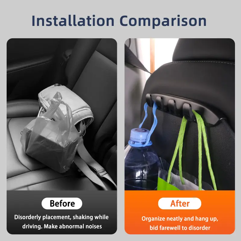 Wholesale G222 Upgraded Car Seat Hooks 2 Pack for Tesla Model Y/3 Manufacturer, Factories