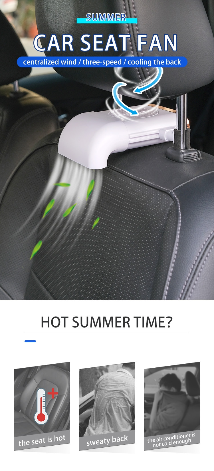 Car Seat Fan Detail 1