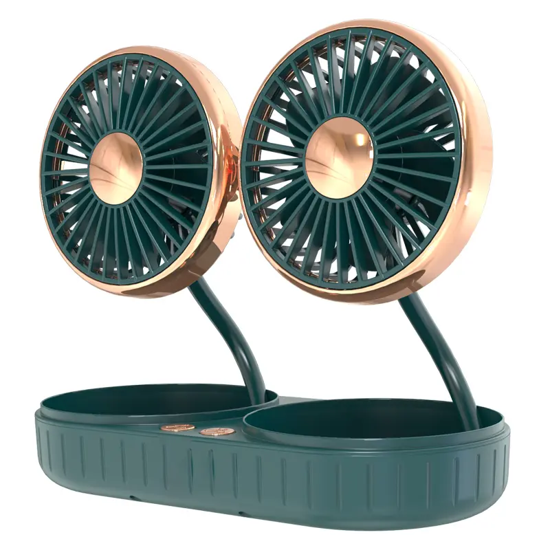 Custom USB Silicone Hose Car Fan Brushless Motors 2 Heads F303 Manufacturers, Factory