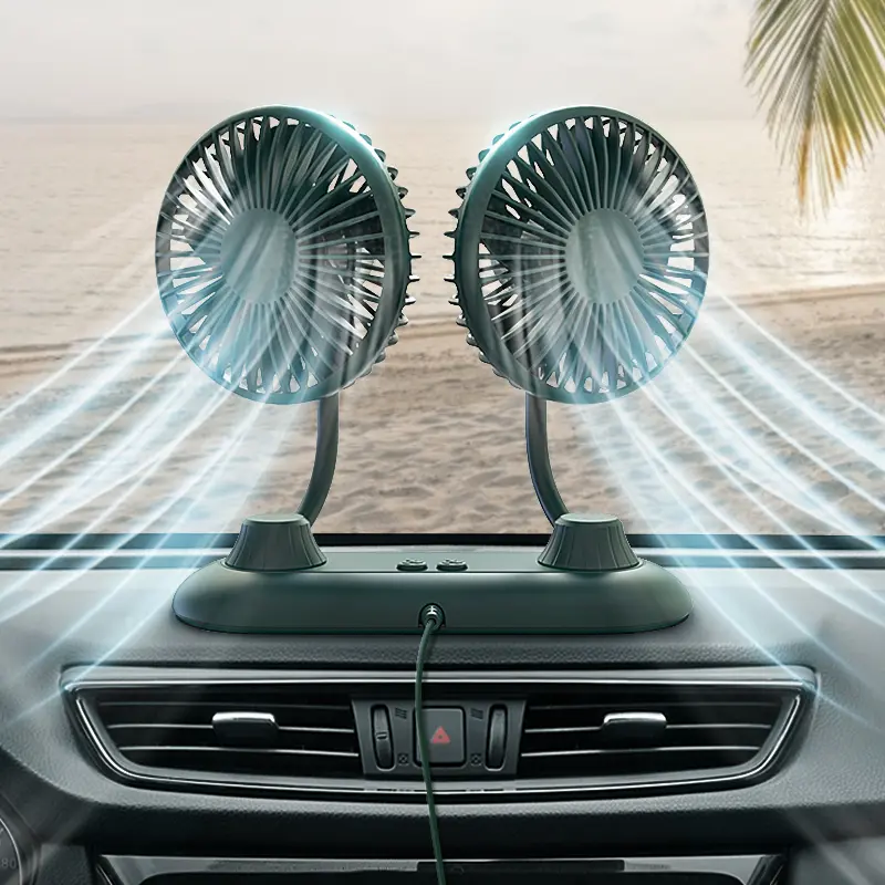 Custom F503 Double Heads USB Fan for Car RV SUV Desktop Manufacturer, Supplier
