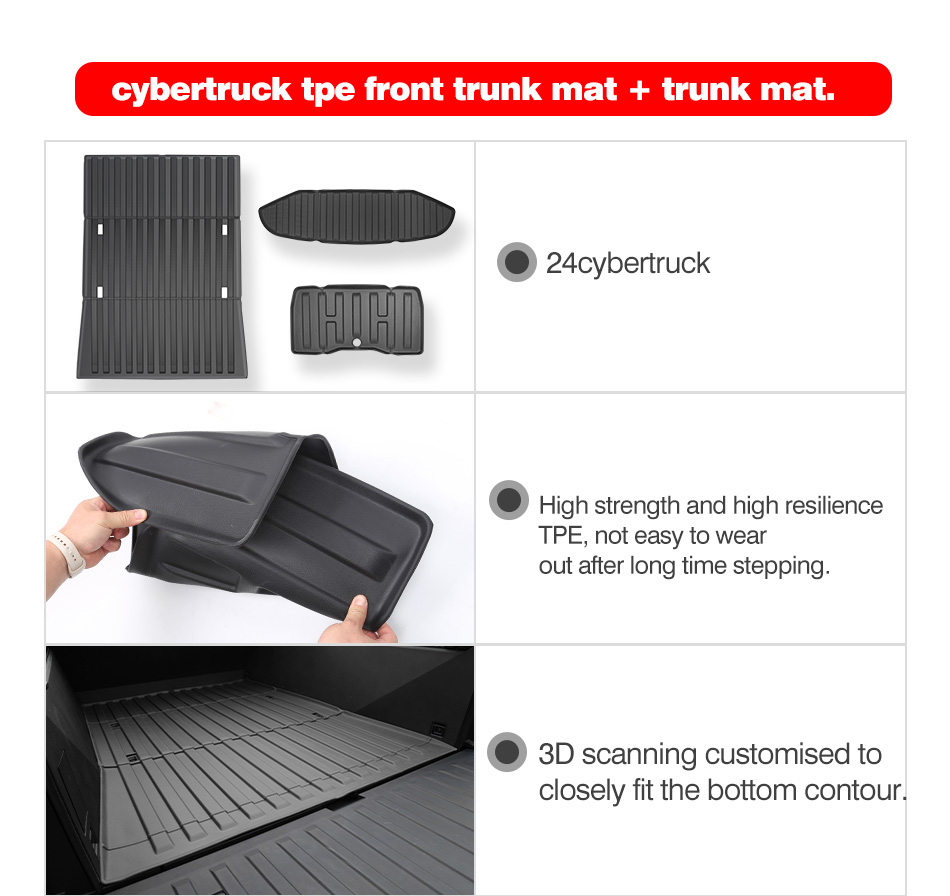 Tesla Cybertruck TPE Mat Detail 1