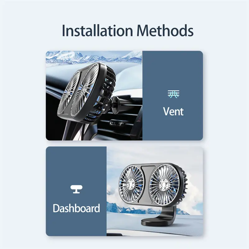 Wholesale F211 2-in-1 Dual Heads Car Fan Manufacturer, Manufacturers