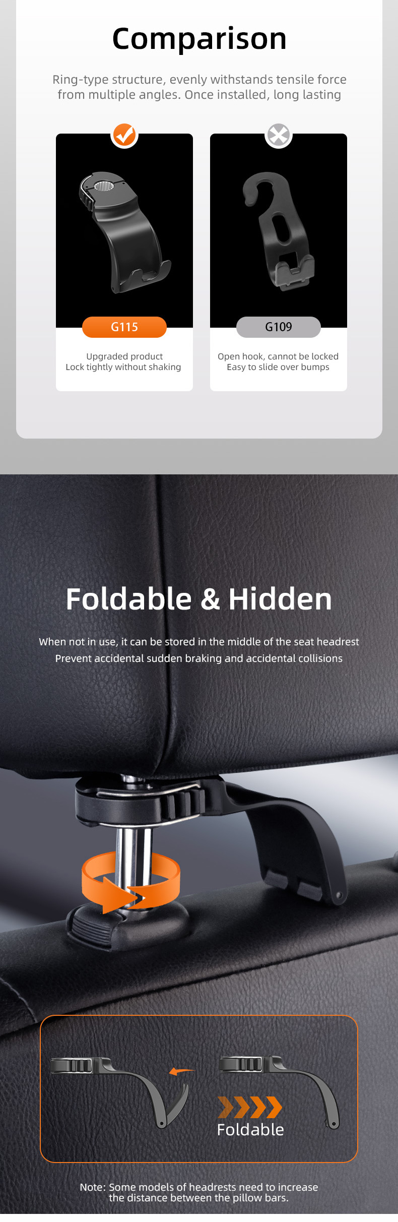 Foldable Car Hook Detail 6