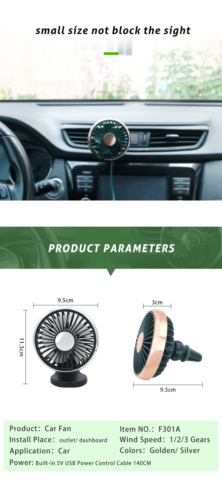 Mini Car Fan Display 2