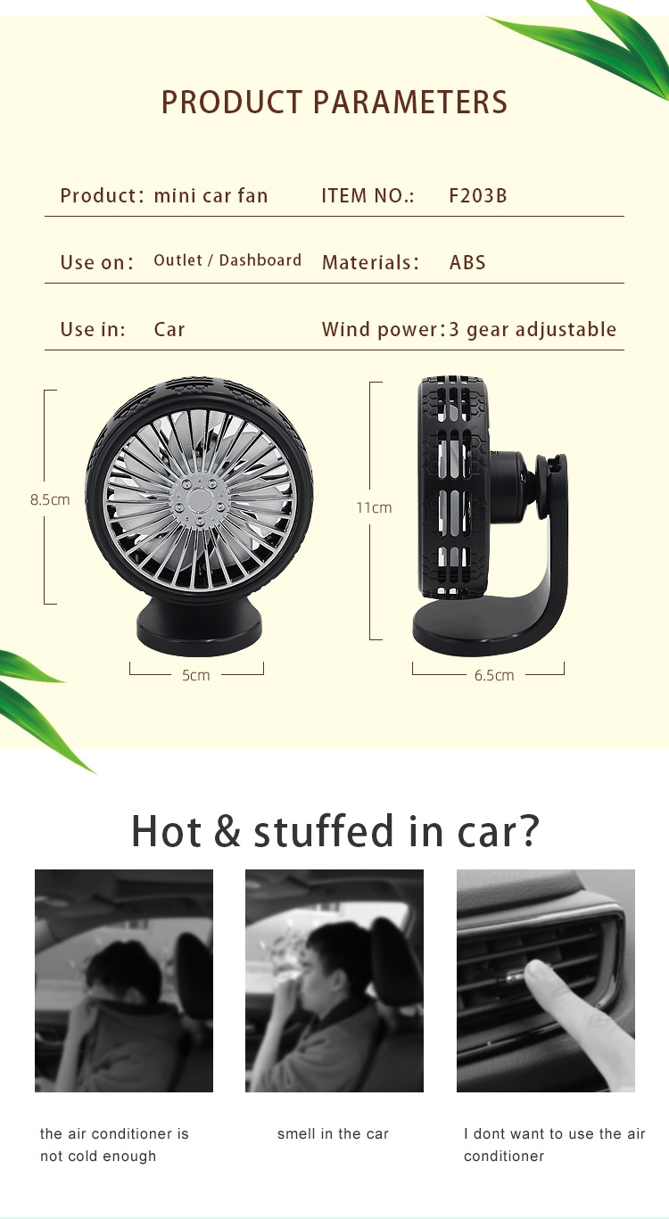 Mini Car Fan 4