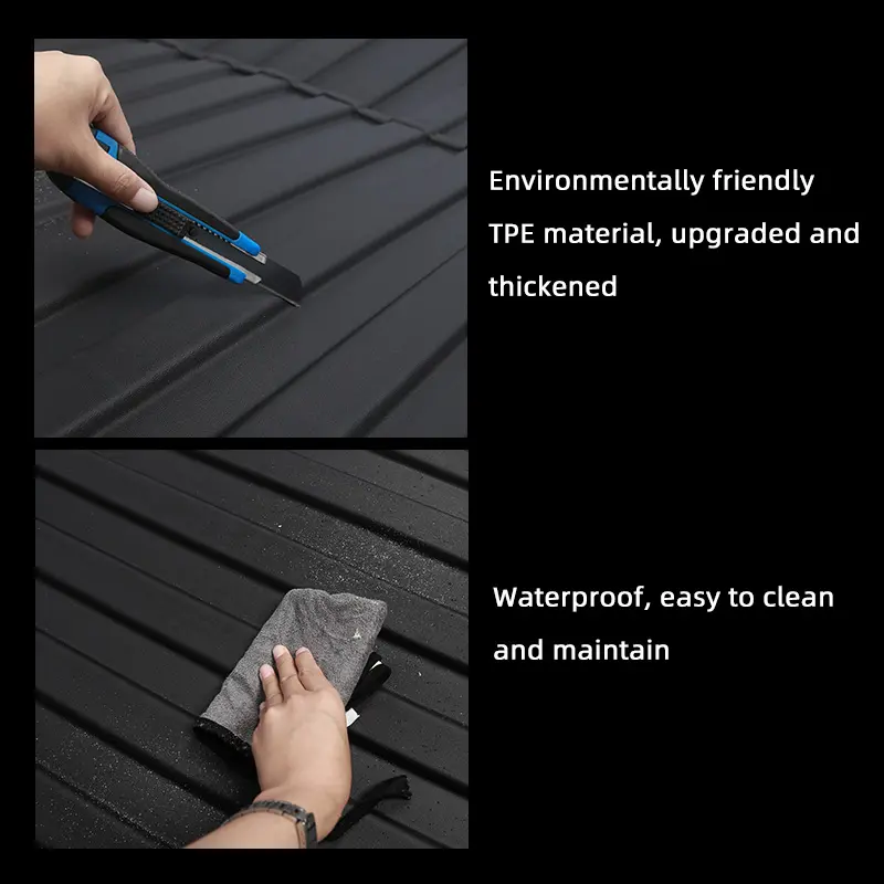 Wholesale TSL80465 TPE Frunk & Trunk Mats 3 PCS for Tesla Cybertruck Supplier, Factories