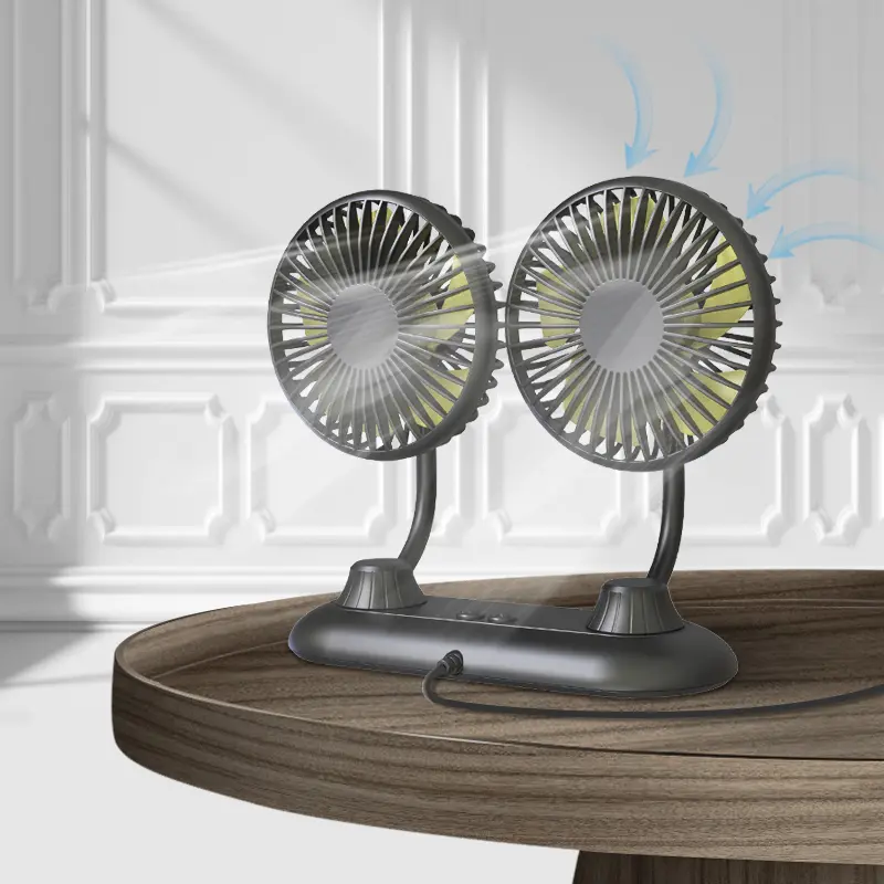 Custom F503 Double Heads USB Fan for Car RV SUV Desktop Manufacturer, Supplier
