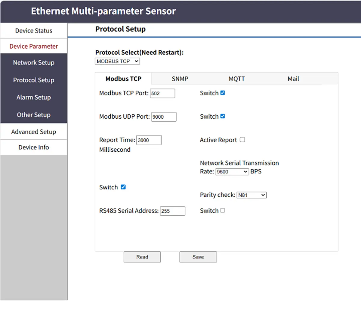 Ethernet All-in-one Sensor View 6