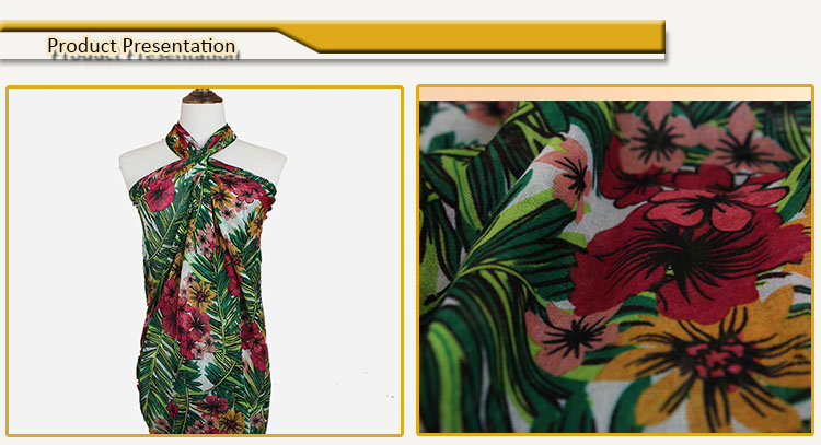 Women's Beach Wear and Sarong Polyester Chiffon Sarong Manufacture Indonesia