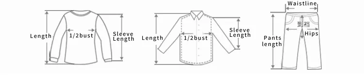 Kids tracksuits size guide table