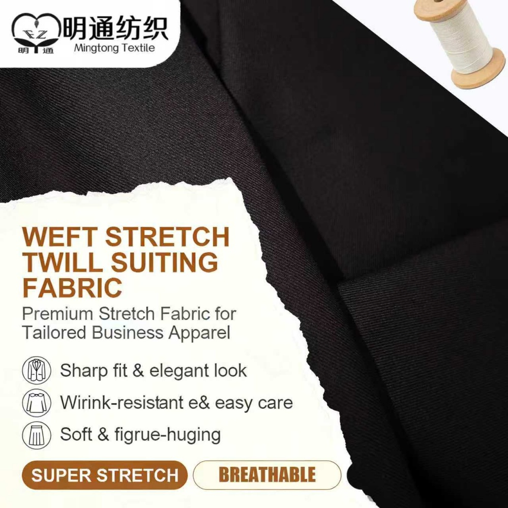 Elegant Drapable Flexible Smooth T63r34 Sp3 Fabric for Formal Uniform Apparel