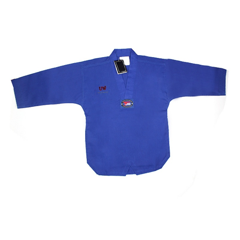 Blue Taekwondo Apparel: Durable Fabric and Washable for Training