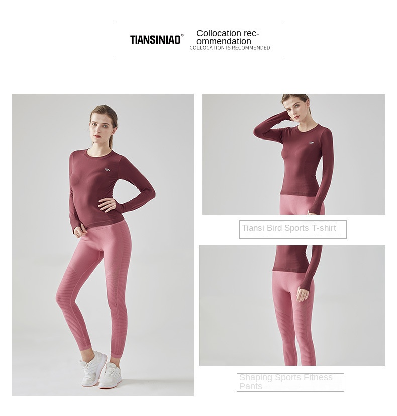 Women's Yoga Fitness Clothing Sports Long Sleeve Seamless 11