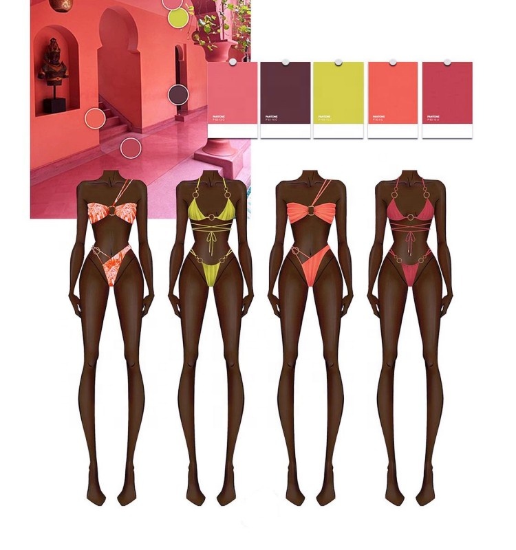 OEM Professional Swimwear Beachwear Manufacturer Designer Low MOQ Made Swimsuit Set With Logo Custom Design Women Bikini 2023