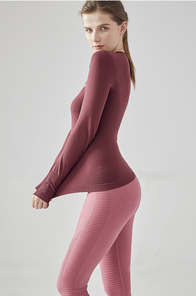 Women's Yoga Fitness Clothing Sports Long Sleeve Seamless 7