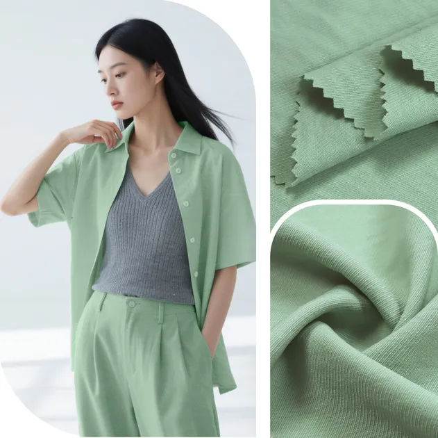 RPET Crepe Fabric 1.5m Width 4-Way Stretch Soft Touch for Pants Skirts Shirts Sustainable Apparel