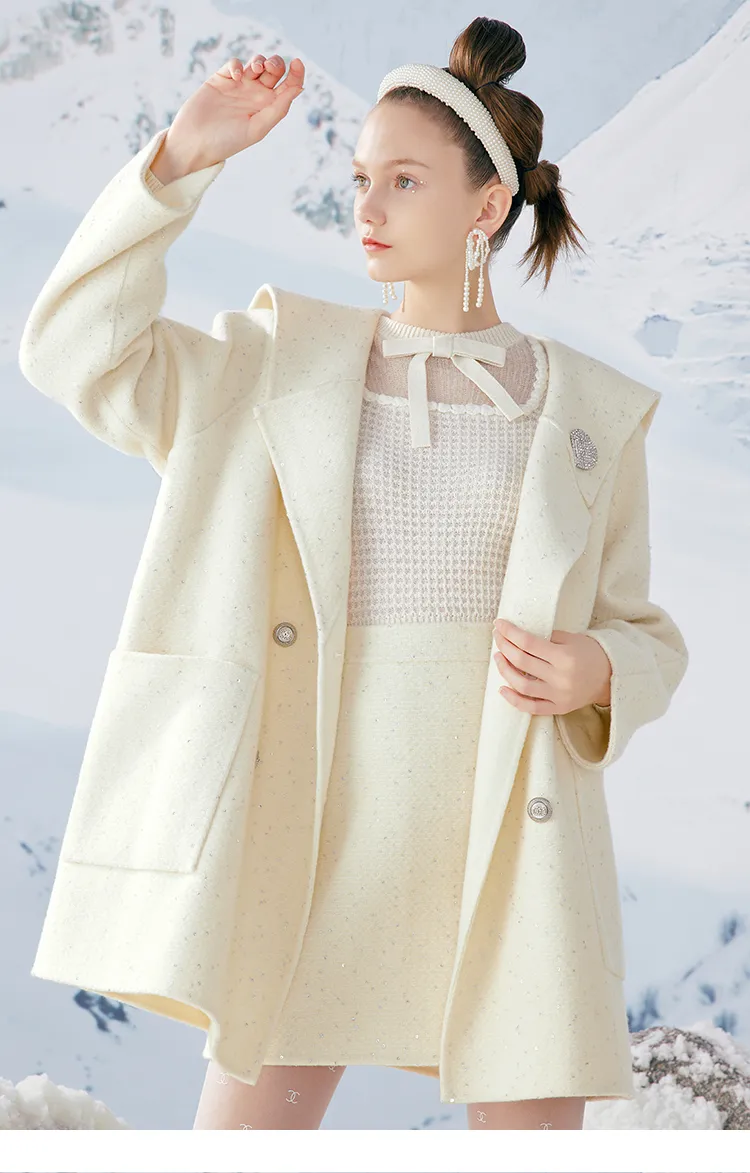 High Quality Women's Wool Long Coat Fashion Hooded Coat 2022 Fashion Warm Coats Casual Fuzzy Fleece Jacket Wholesale Price Outwear Apparel