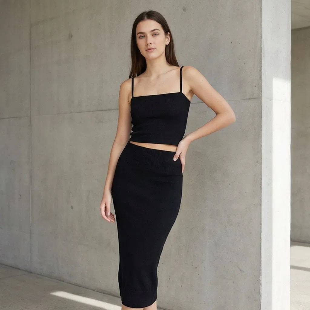 Most Popular Autumn/Winter Collection 100% Pure Sustainable Cashmere Knitting MIDI Skirt Apparel